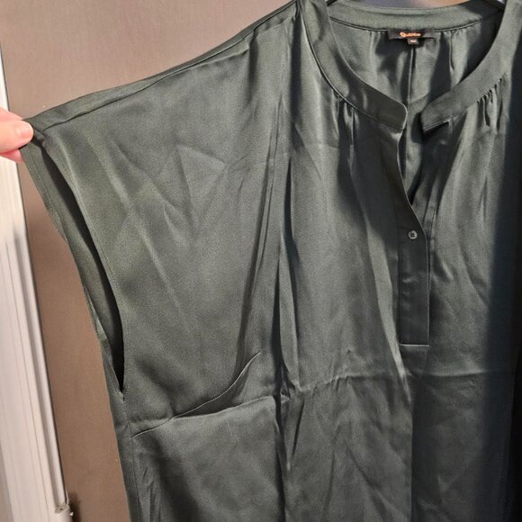 Quince Silk Dolman Tee Green 3X - Picture 2 of 4
